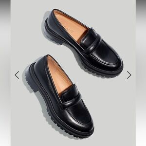 Madewell Bradley Lugsole Loafer size 9 black. Rarely worn.
